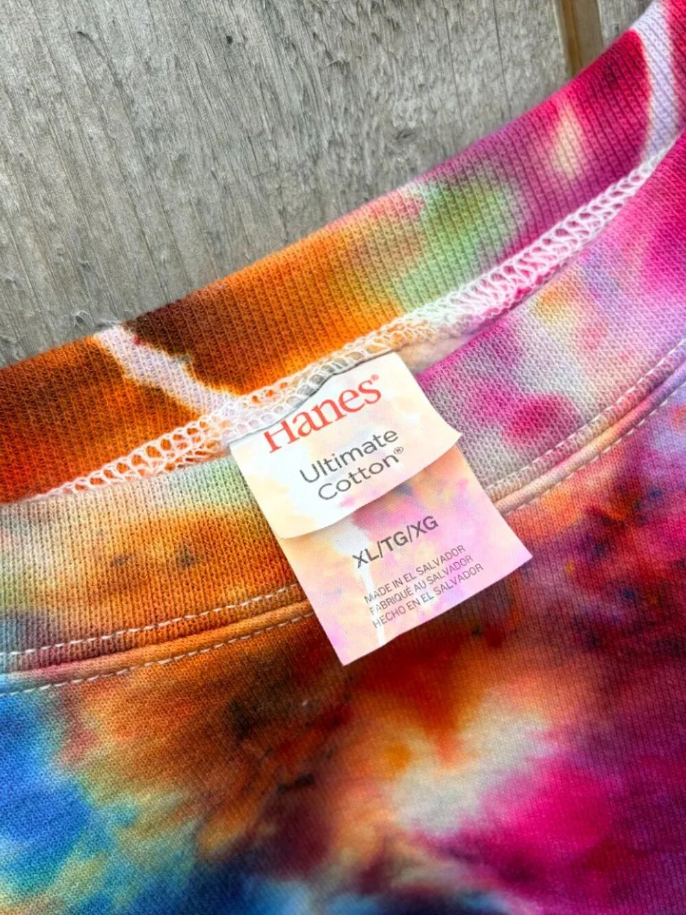 Handmade Ice Dyed Geode tie dye sweatshirt - Picture 4 of 8
